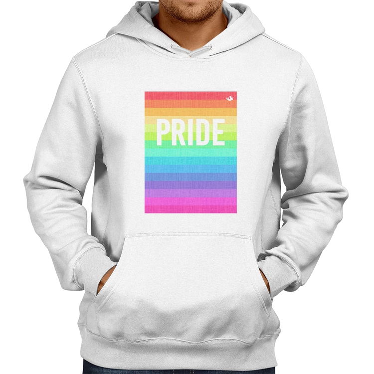 Moletom LGBT Pride - Arco-íris Orgulho - Branco