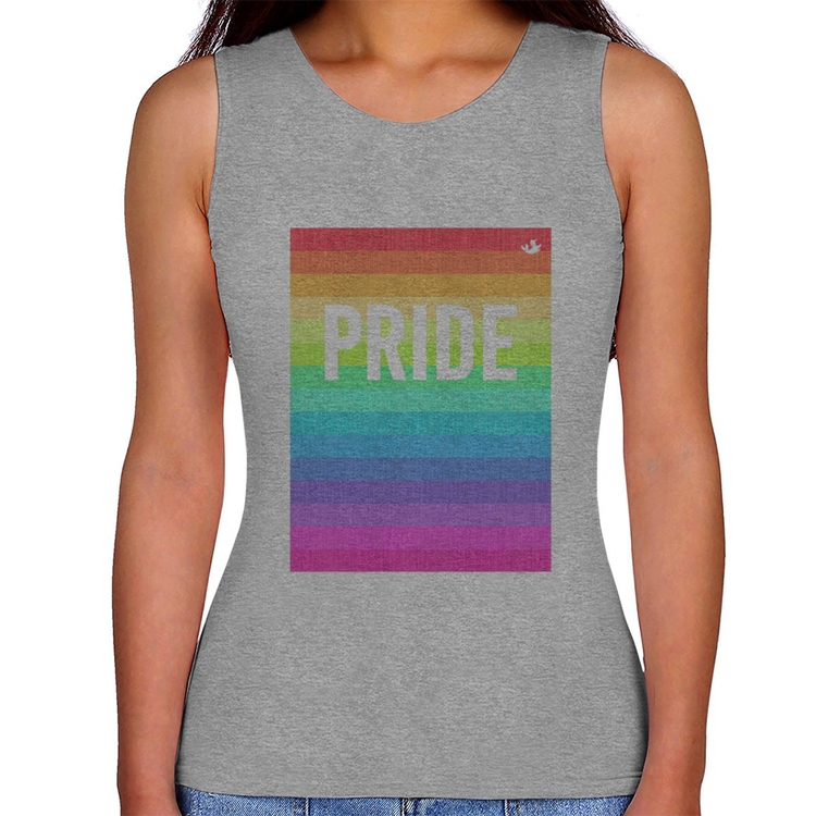 Regata Feminina LGBT Pride - Arco-íris Orgulho - Cinza