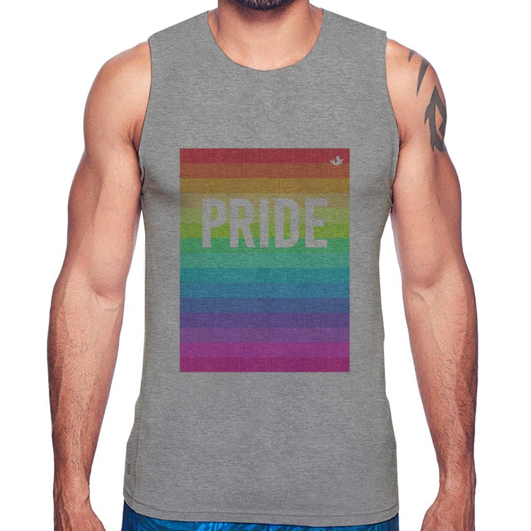 Regata LGBT Pride - Arco-íris Orgulho - Cinza