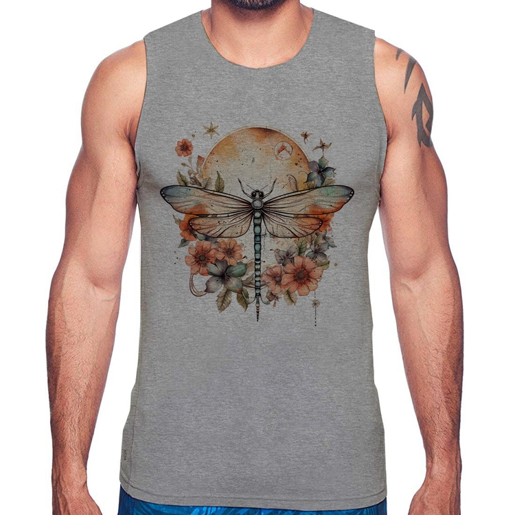 Regata Libélula, Lua e Flores - Cinza