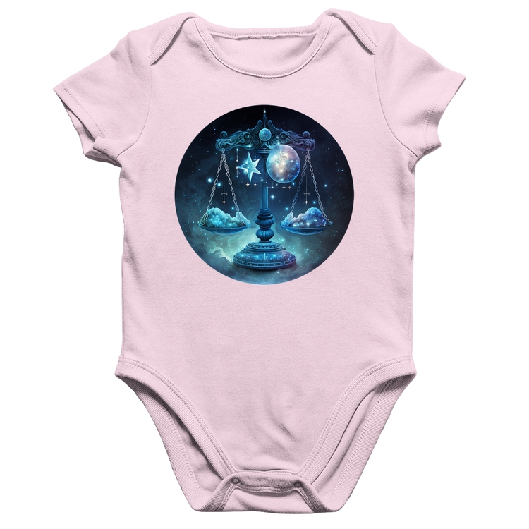 Body Bebê Algodão Libra Sígno - Rosa Bebê