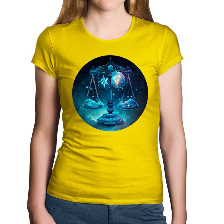 Baby Look Algodão Libra Sígno - Amarela