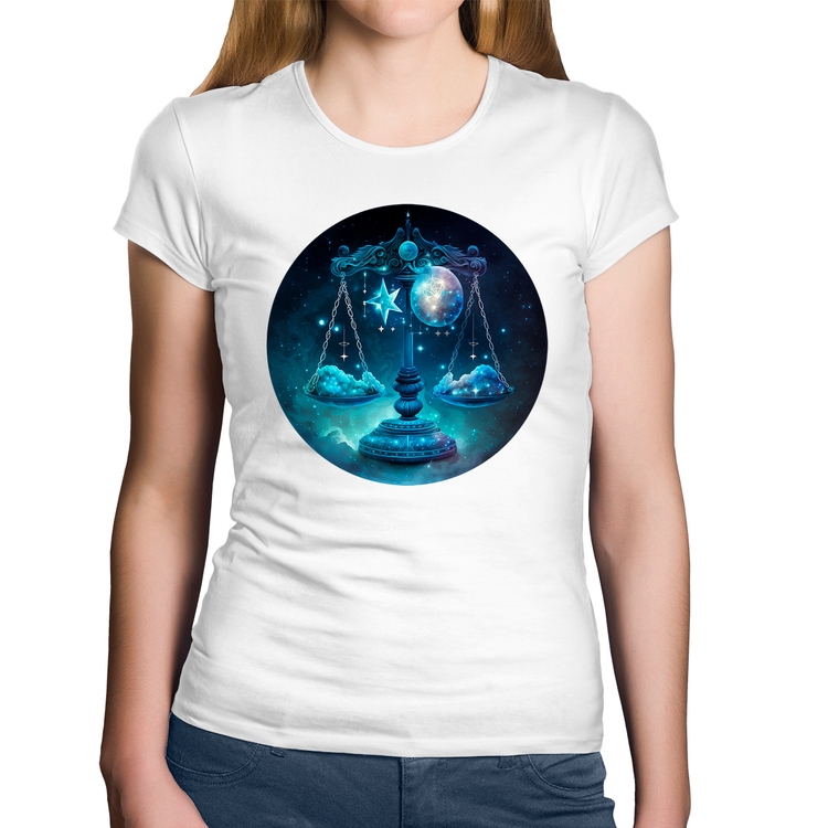 Baby Look Algodão Libra Sígno - Branca