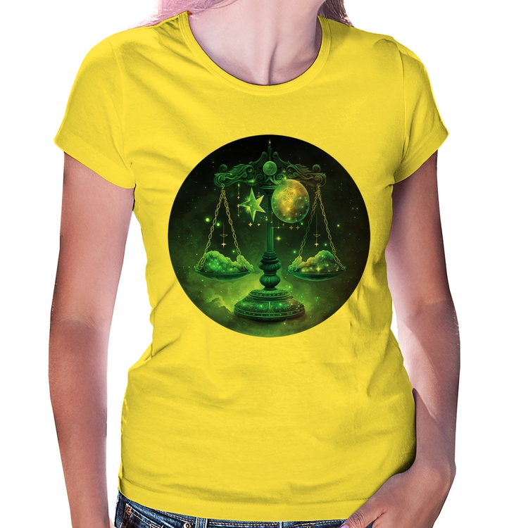 Baby Look Libra Sígno - Amarela