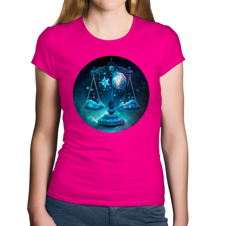 Baby Look Algodão Libra Sígno - Rosa