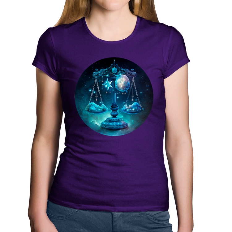 Baby Look Algodão Libra Sígno - Roxa