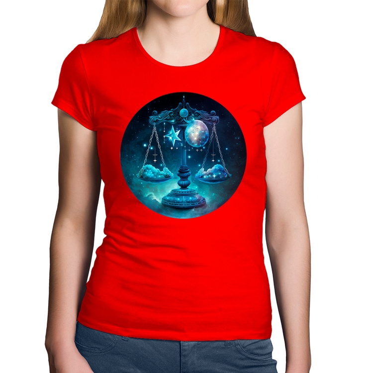 Baby Look Algodão Libra Sígno - Vermelha