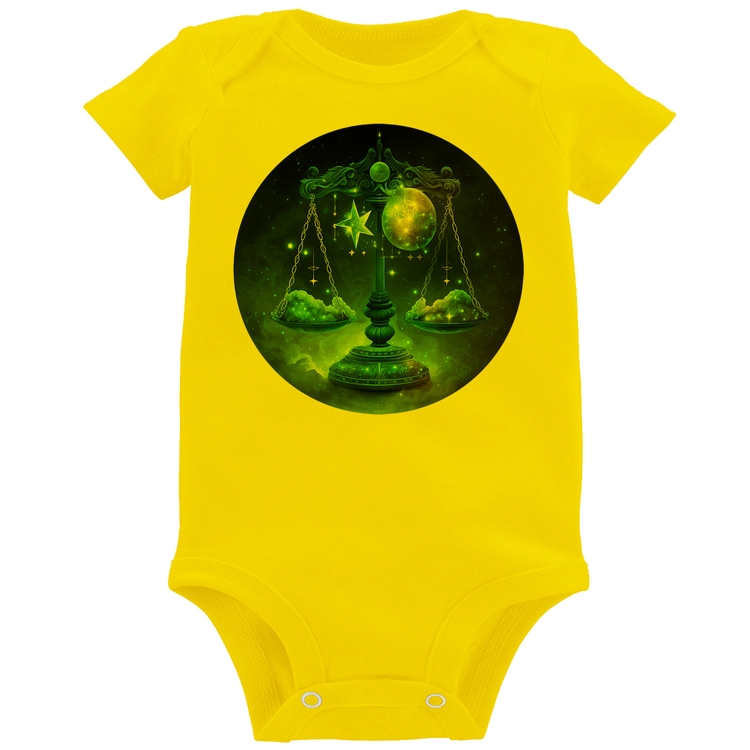 Body Bebê Libra Sígno - Amarelo