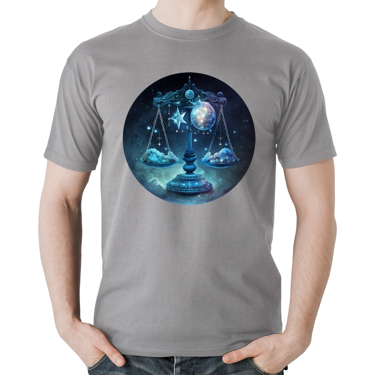 Camiseta Algodão Libra Sígno - Cinza