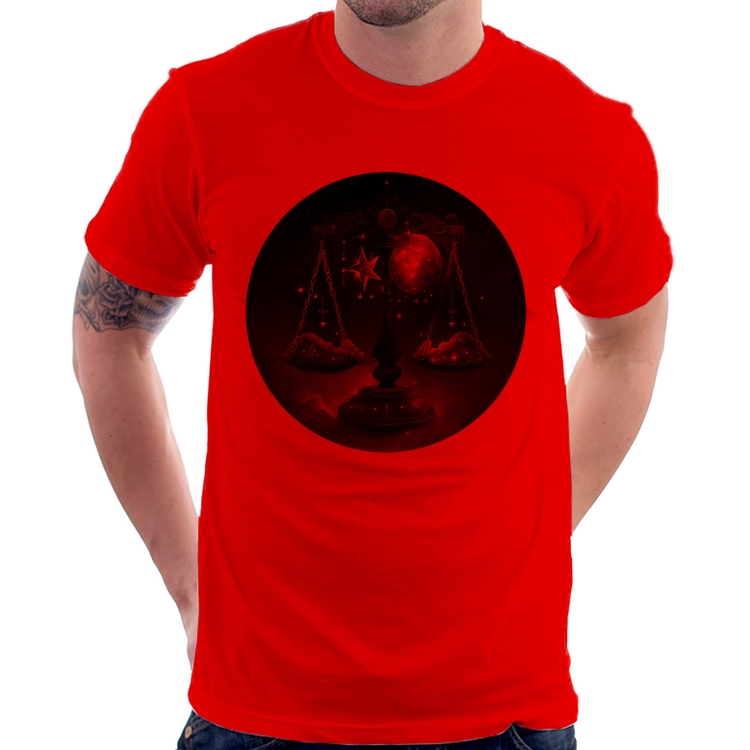 Camiseta Libra Sígno - Vermelha