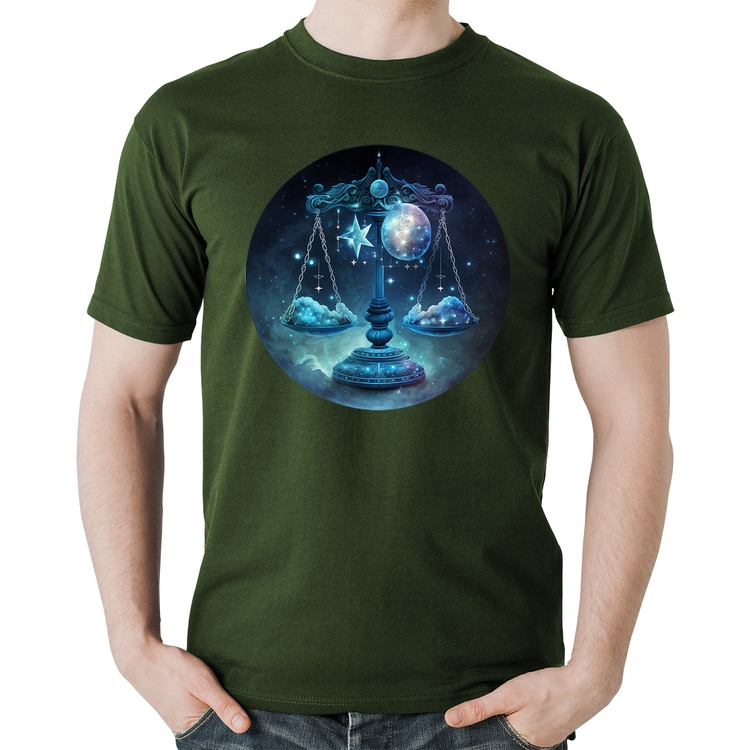 Camiseta Algodão Libra Sígno - Musgo
