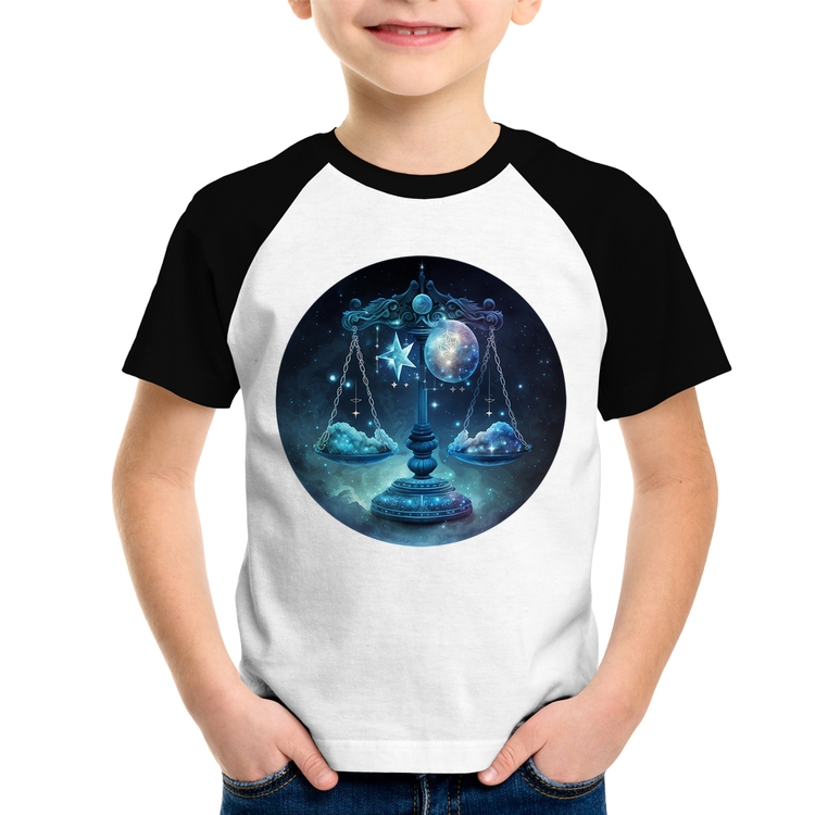 Camiseta Raglan Infantil Libra Sígno