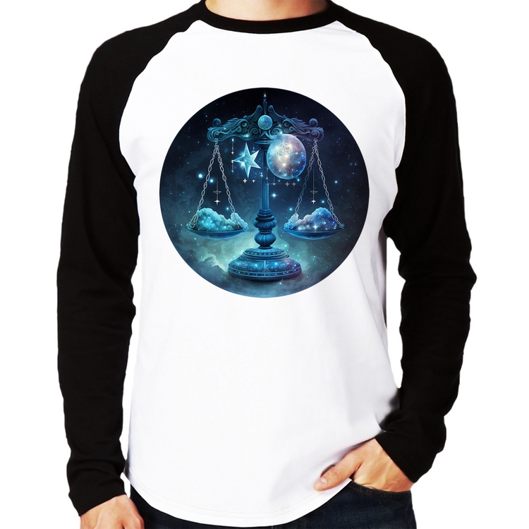 Camiseta Raglan Libra Sígno Manga Longa
