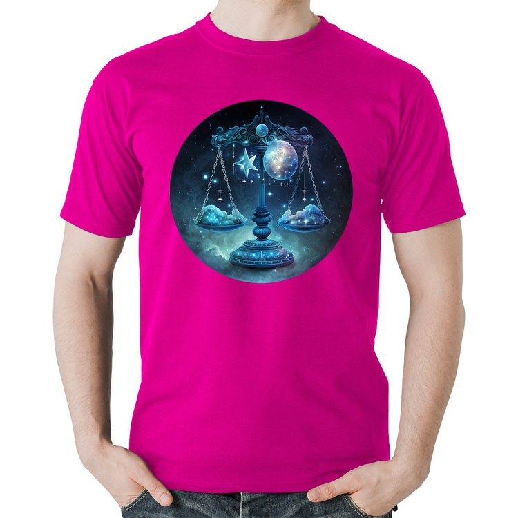 Camiseta Algodão Libra Sígno - Rosa