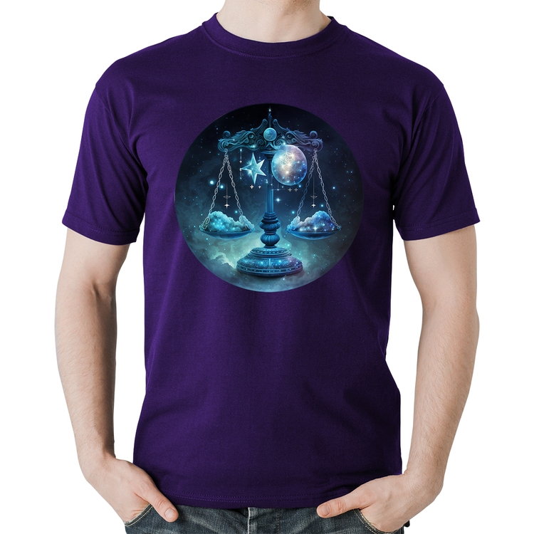Camiseta Algodão Libra Sígno - Roxa