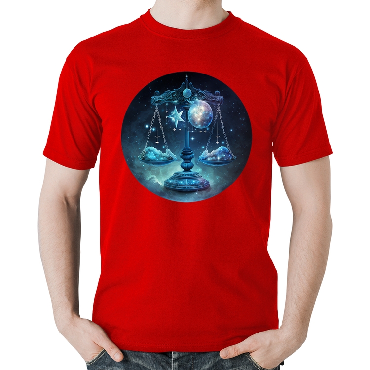Camiseta Algodão Libra Sígno - Vermelha