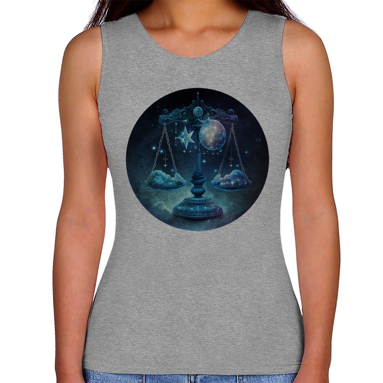 Regata Feminina Libra Sígno - Cinza