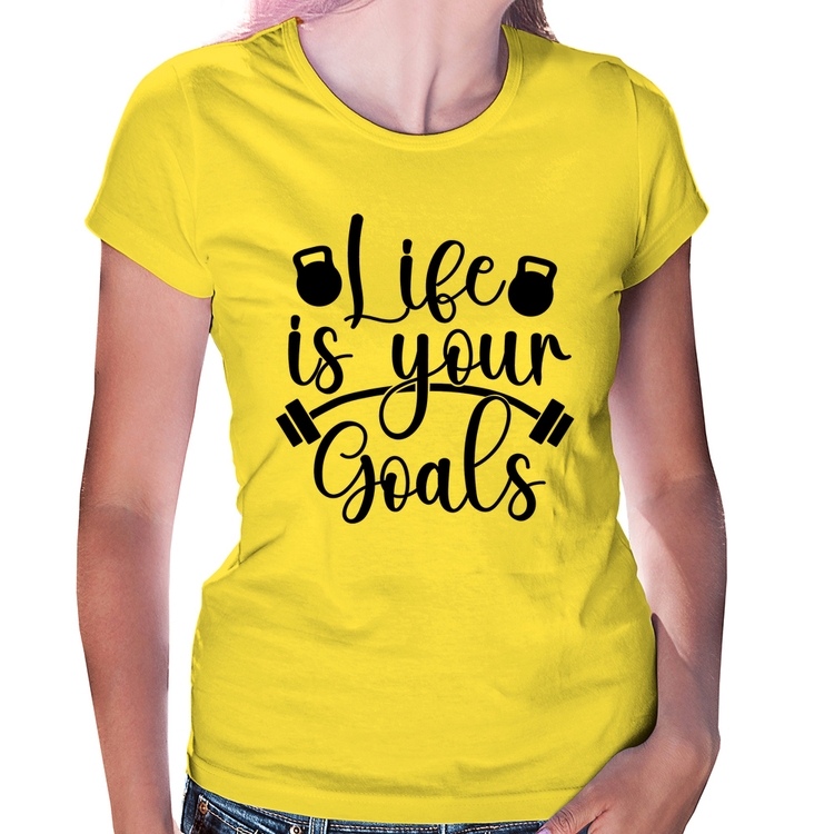 Baby Look Life Is Your Goals - Amarela