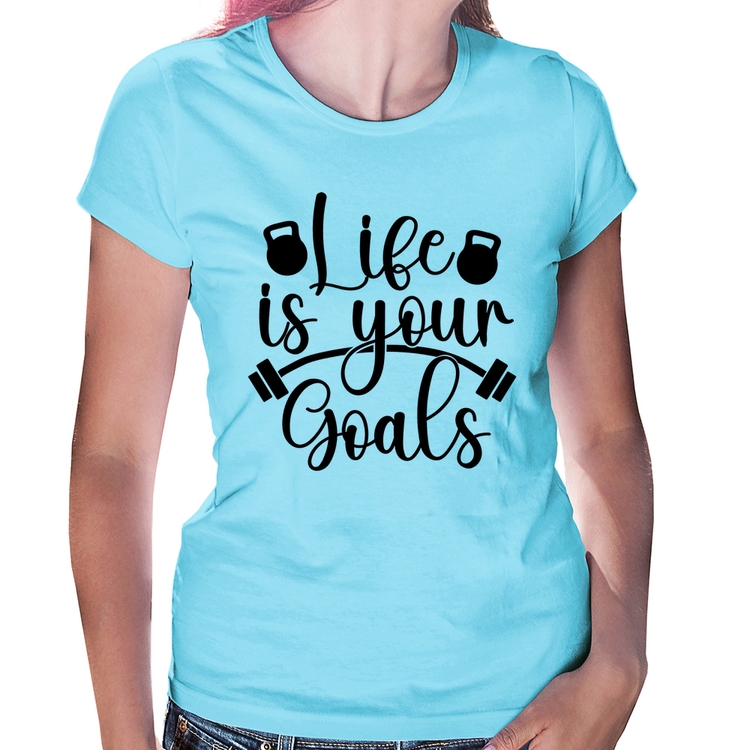 Baby Look Life Is Your Goals - Azul Bebê