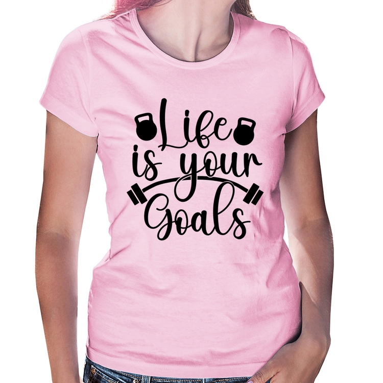 Baby Look Life Is Your Goals - Rosa Bebê