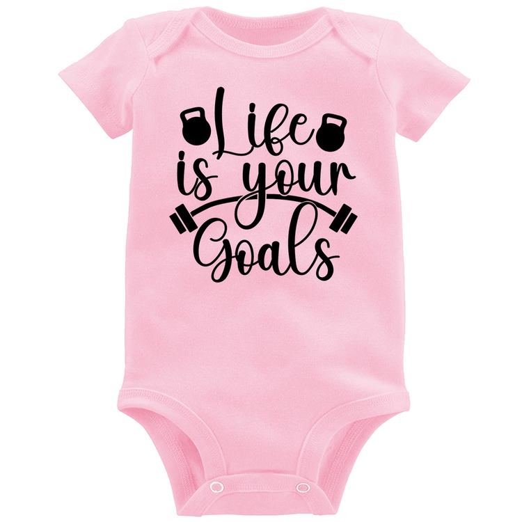 Body Bebê Life Is Your Goals - Rosa Bebê