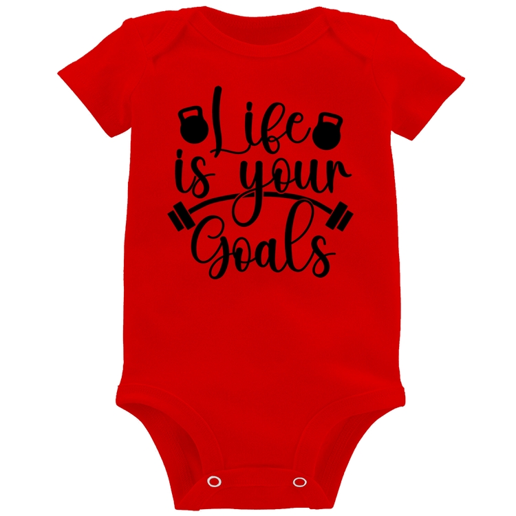 Body Bebê Life Is Your Goals - Vermelho