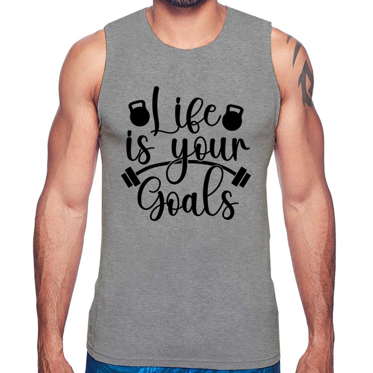 Regata Life Is Your Goals - Cinza