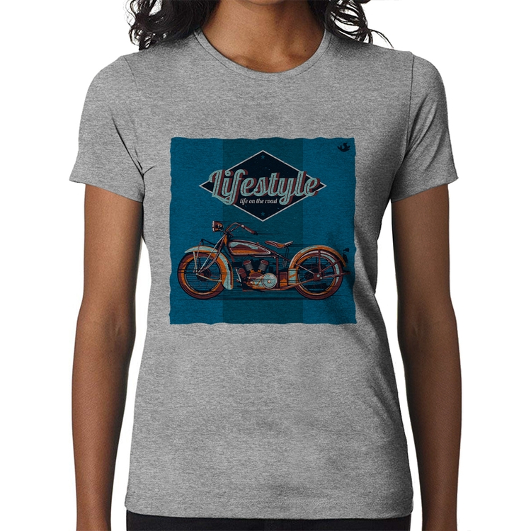 Baby Look Life on the road - Cinza