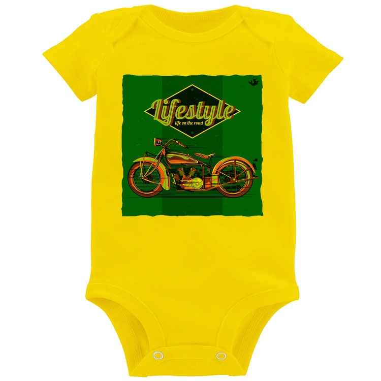 Body Bebê Life on the road - Amarelo