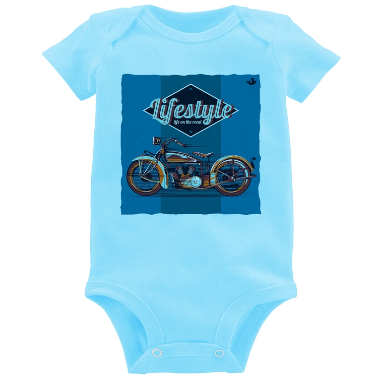 Body Bebê Life on the road - Azul Bebê