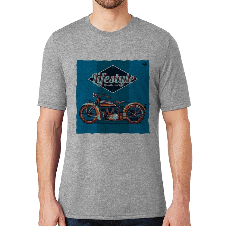 Camiseta Life on the road - Cinza