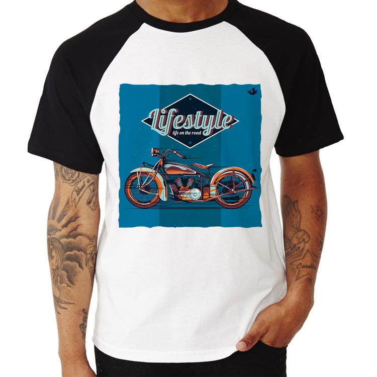 Camiseta Raglan Life on the road