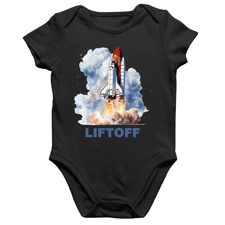 Body Bebê Algodão Liftoff: Lançamento do Ônibus Espacial