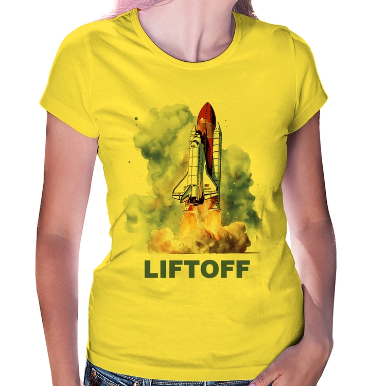 Baby Look Liftoff: Lançamento do Ônibus Espacial - Amarela