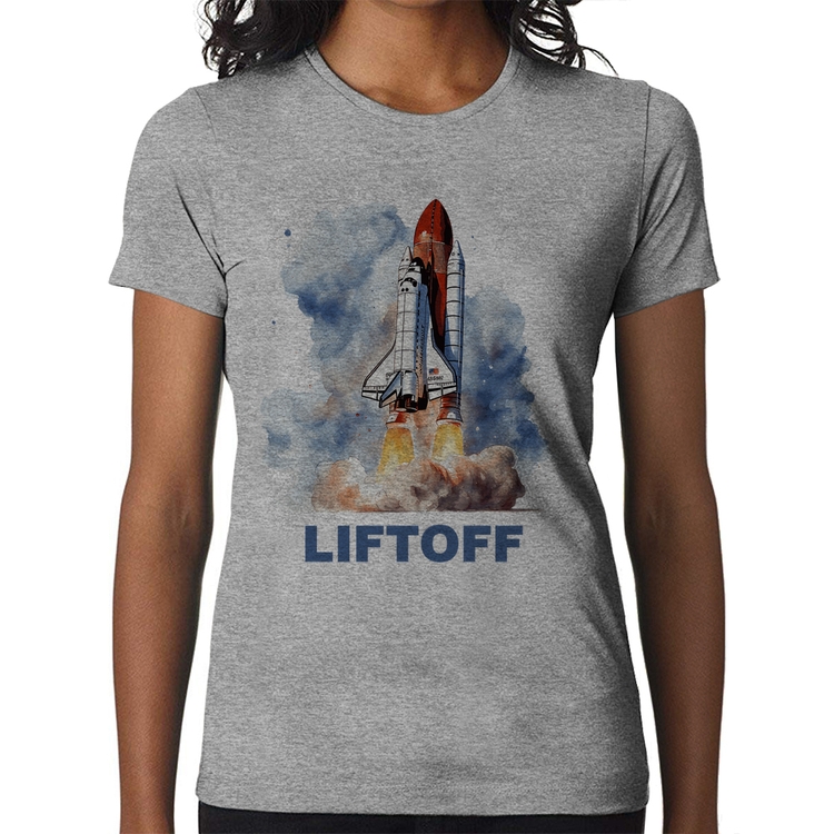 Baby Look Liftoff: Lançamento do Ônibus Espacial - Cinza