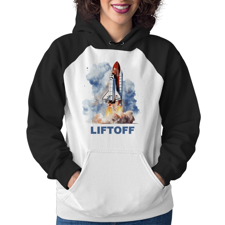 Moletom Feminino Liftoff: Lançamento do Ônibus Espacial