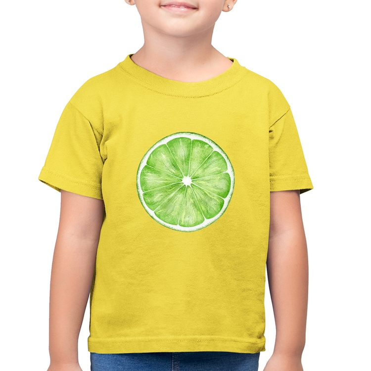 Camiseta Algodão Infantil Limão - Amarelo Canário