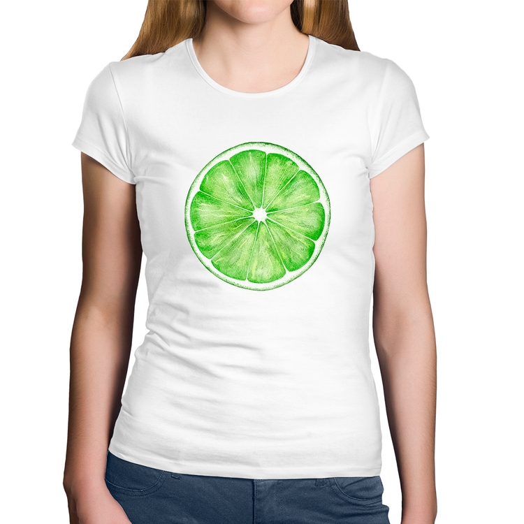 Baby Look Algodão Limão - Branca