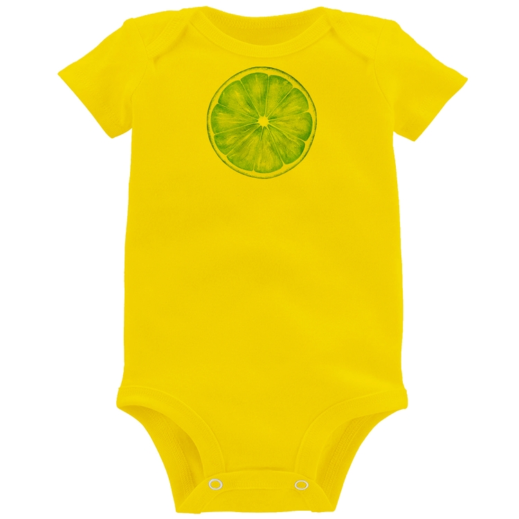 Body Bebê Limão - Amarelo