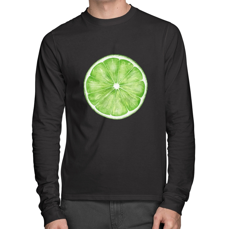 Camiseta Algodão Limão Manga Longa