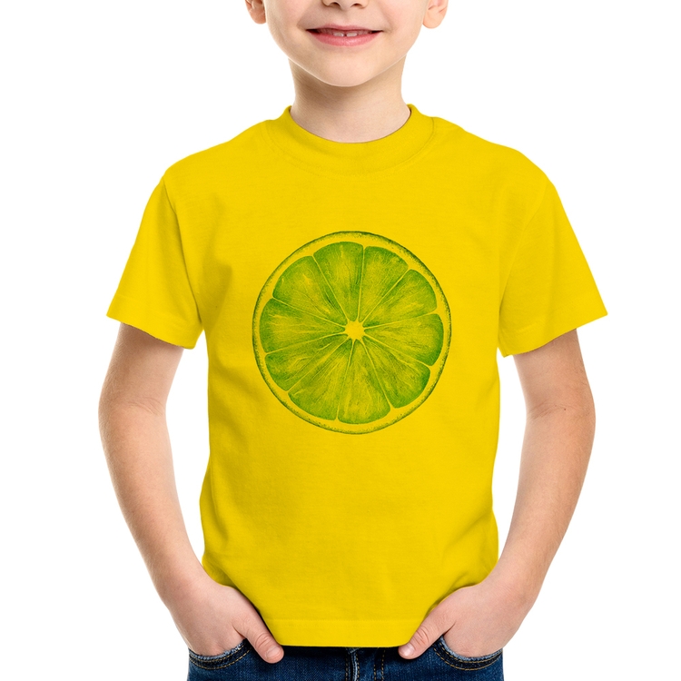 Camiseta Infantil Limão - Amarela