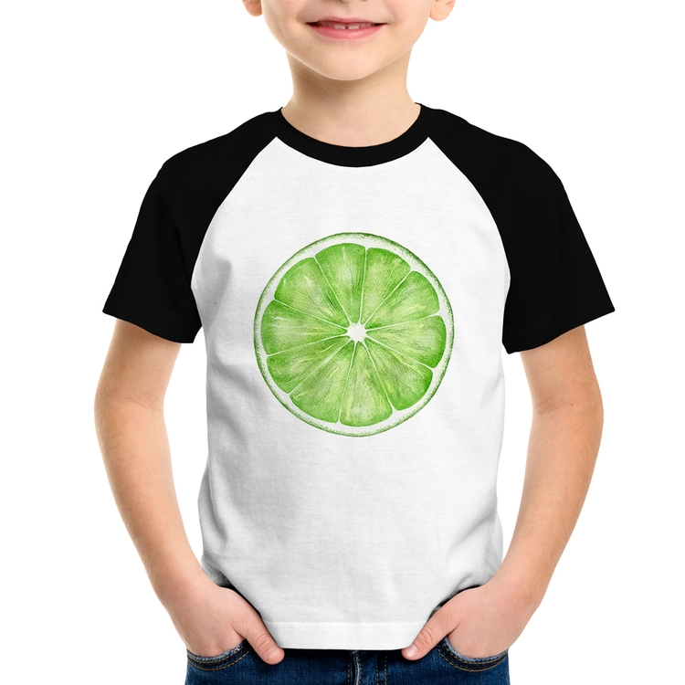 Camiseta Raglan Infantil Limão