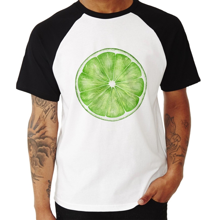Camiseta Raglan Limão