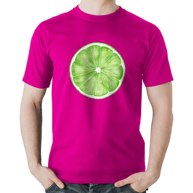 Camiseta Algodão Limão - Rosa