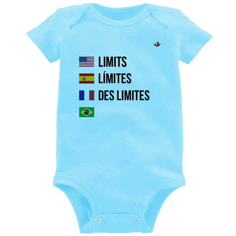 Body Bebê Limites - Azul Bebê