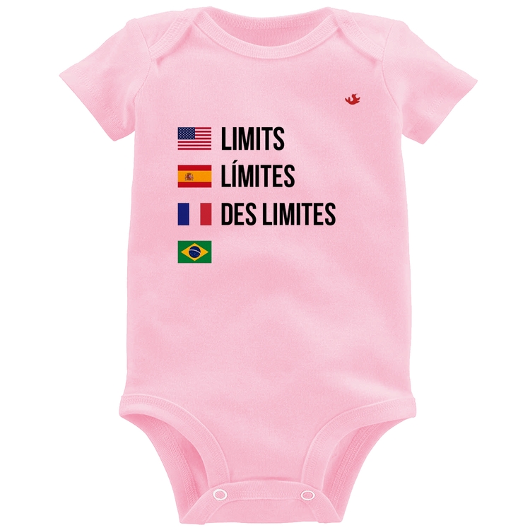Body Bebê Limites - Rosa Bebê