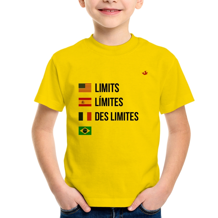 Camiseta Infantil Limites - Amarela