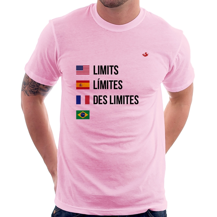 Camiseta Limites - Rosa Bebê