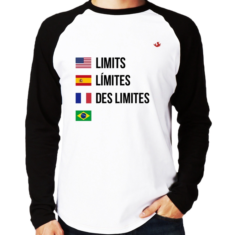 Camiseta Raglan Limites Manga Longa