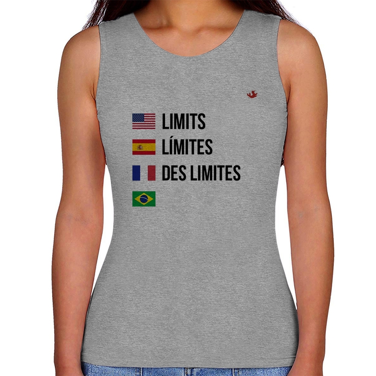 Regata Feminina Limites - Cinza